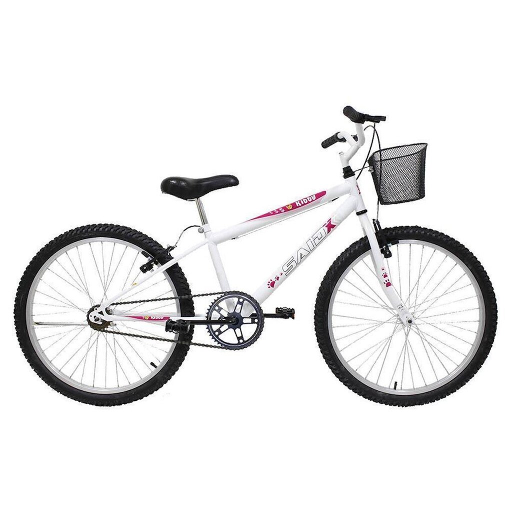 Bicicleta Aro 24 Feminina Mono Sem Marcha Com Cesta Saidx