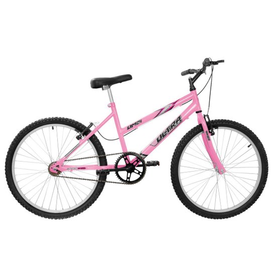 Bicicleta Aro 24 Feminina Ultra Bikes Freios V-Brake - Rosa Bebê Menor preço em Bicicleta Aro 24 Feminina Ultra Bikes Freios V-Brake - Rosa Bebê