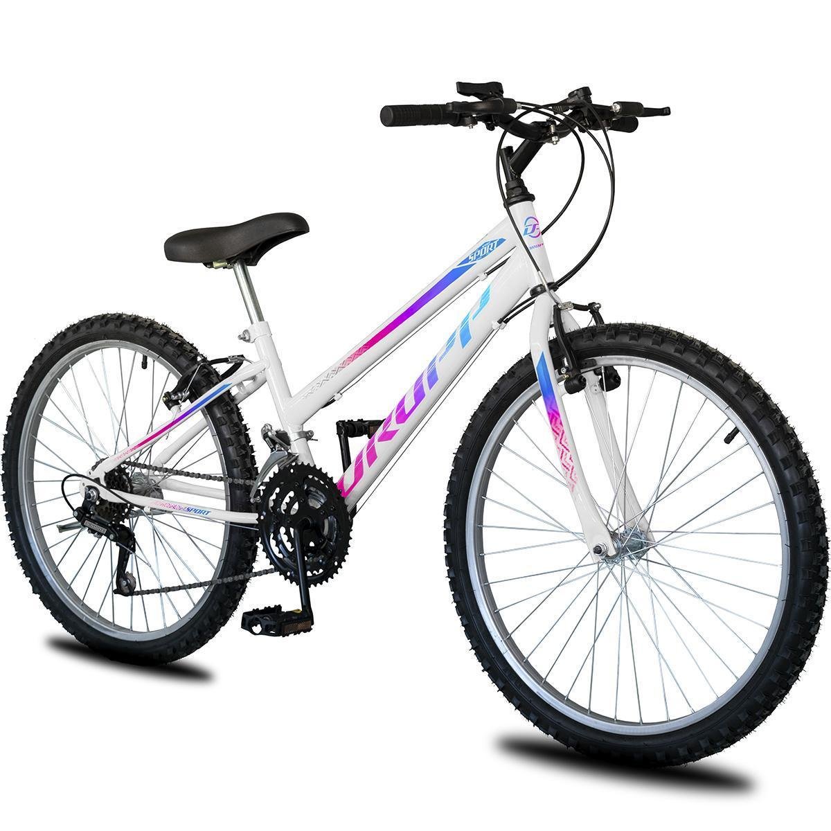 Bicicleta Aro 24 Infantil Feminina 18 vel marchas Dropp Sport Freio V-Brake Menor preço em Bicicleta Aro 24 Infantil Feminina 18 vel marchas Dropp Sport Freio V-Brake