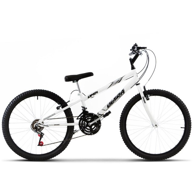 Bicicleta Aro 24 Rebaixada 18 Marchas Aço Carbono Ultra Bikes - Branco Menor preço em Bicicleta Aro 24 Rebaixada 18 Marchas Aço Carbono Ultra Bikes - Branco