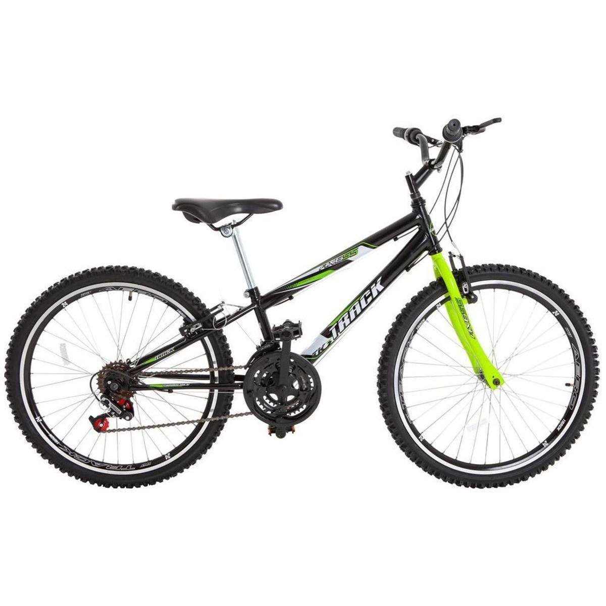 Bicicleta Track&bikes Axess Aro 24 Susp. Dianteira 21 Marchas - Preto/verde