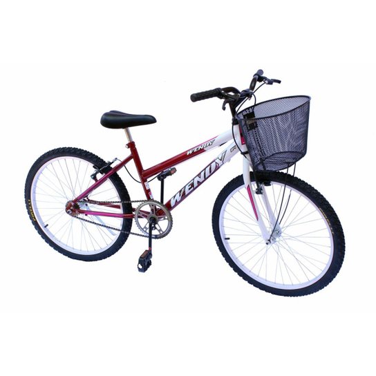 Bicicleta Aro 24 Wendy Sem Marcha Convencional - Vermelho Menor preço em Bicicleta Aro 24 Wendy Sem Marcha Convencional - Vermelho