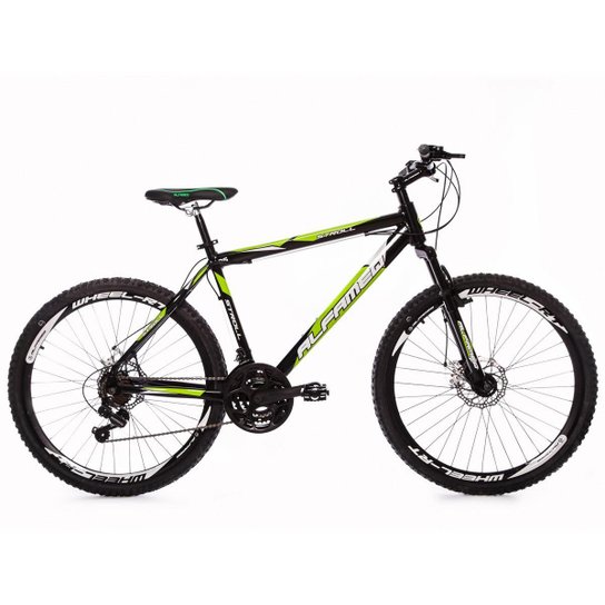 Bicicleta Aro 26 Alfameq Stroll Freio À Disco 21 Marchas - Preto+verde é ruim? Bicicleta Aro 26 Alfameq Stroll Freio À Disco 21 Marchas - Preto+verde é boa?