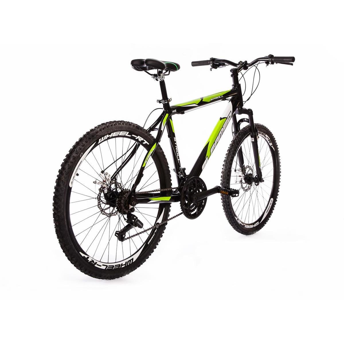 Bicicleta Aro 26 Alfameq Stroll Freio À Disco 21 Marchas - Preto+verde |  Netshoes