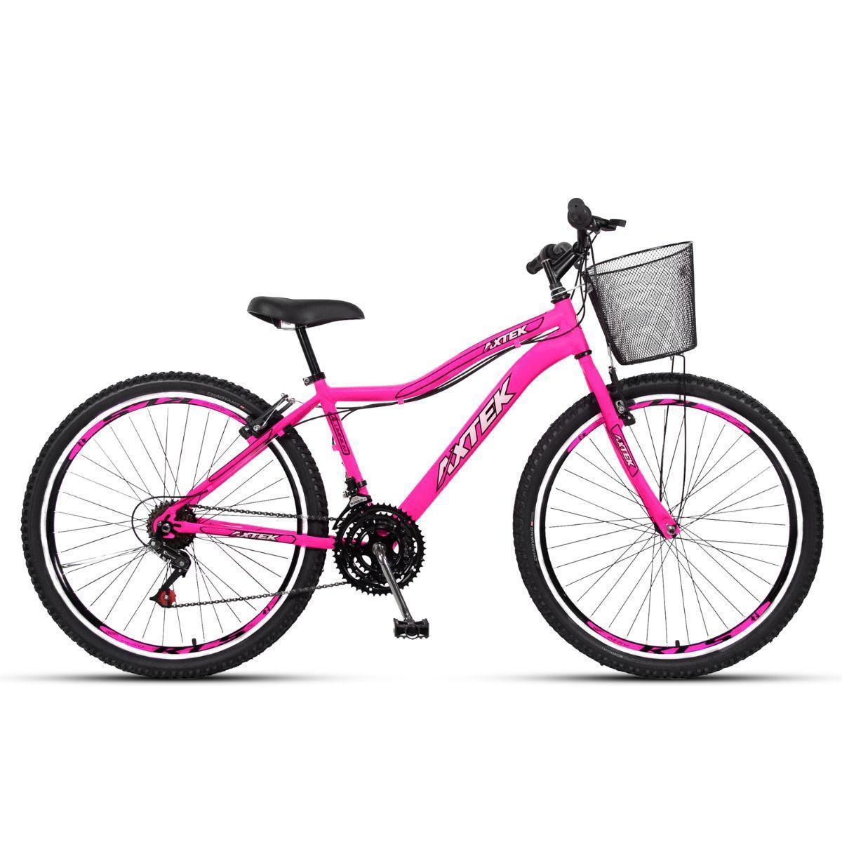 Bicicleta Aro 26 Alum Axtek Sport Gold V-Brake Mtb 21V Feminina Menor preço em Bicicleta Aro 26 Alum Axtek Sport Gold V-Brake Mtb 21V Feminina