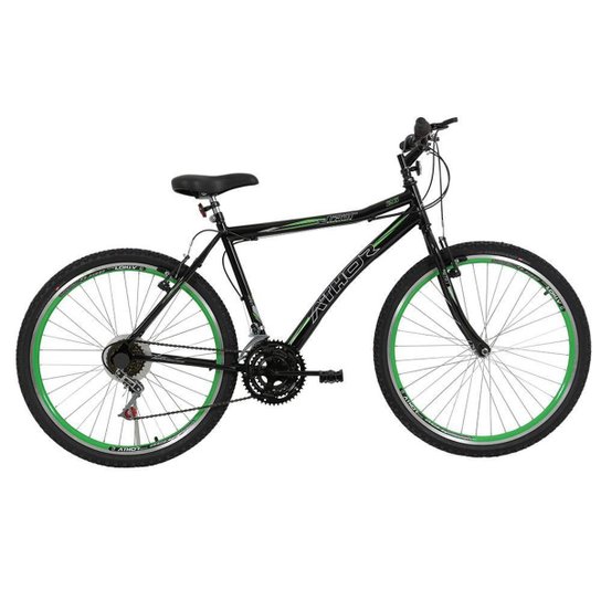 Bicicleta Athor Bike Jet Aro 26 Rígida 18 Marchas - Preto/verde