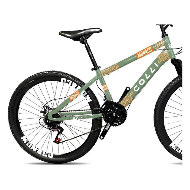 Bicicleta Aro 26" Colli Mônaco Freio a Disco de Aço 21 Marchas