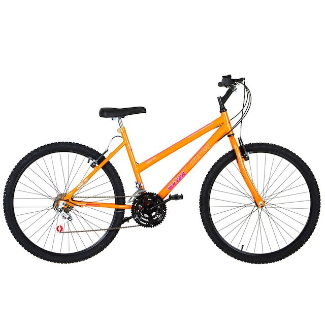 Bicicleta Aro 26 Feminina 18 Marchas Ultra Bikes - Laranja é ruim? Bicicleta Aro 26 Feminina 18 Marchas Ultra Bikes - Laranja é boa?