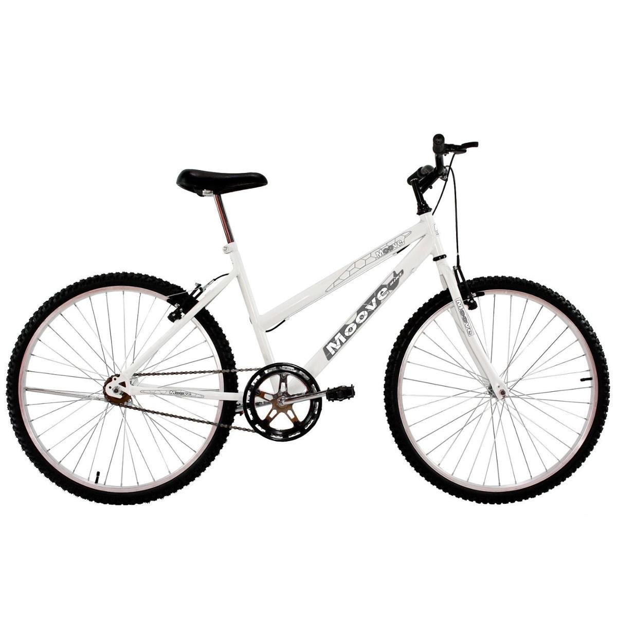 Bicicleta Aro 26 Feminina Adulto Sem Marcha Branca Menor preço em Bicicleta Aro 26 Feminina Adulto Sem Marcha Branca