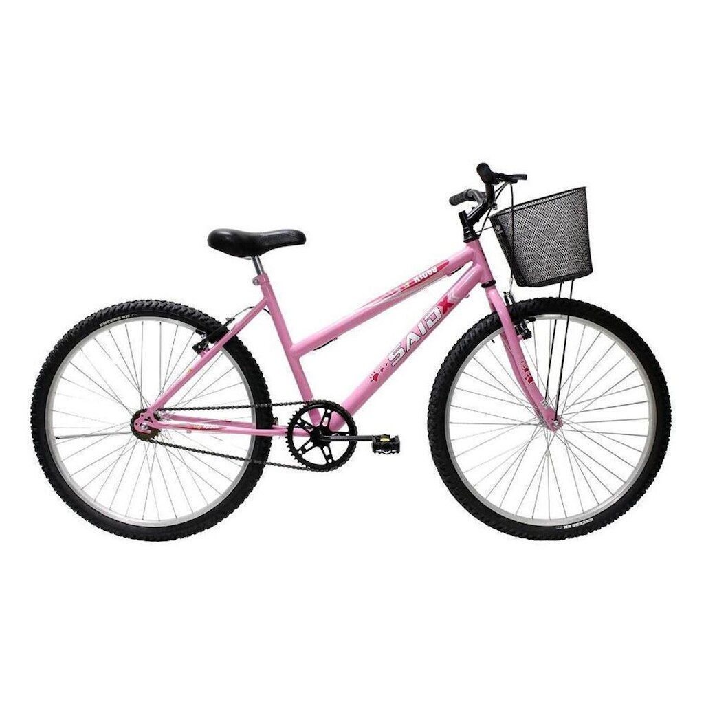 Bicicleta Aro 26 Feminina Mono Sem Marcha Com Cesta Saidx