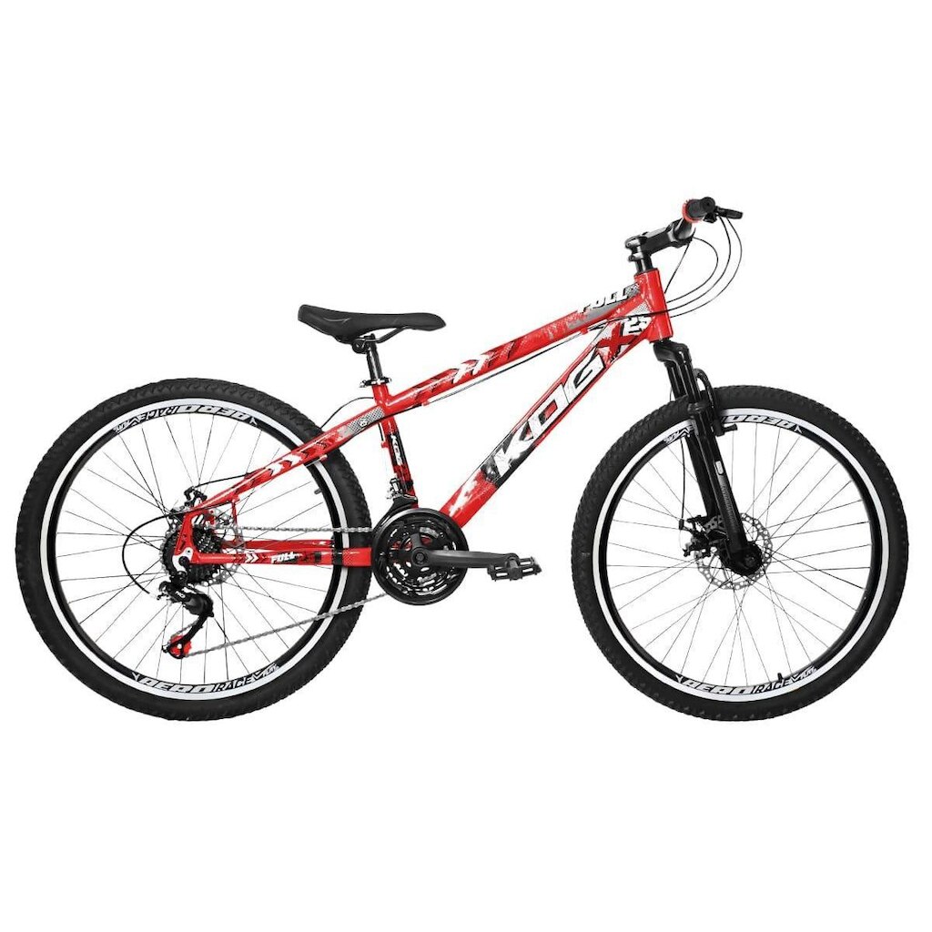 Bicicleta Aro 26 Flay KOG Freeride Full X25 Viking 18v Freio a Disco