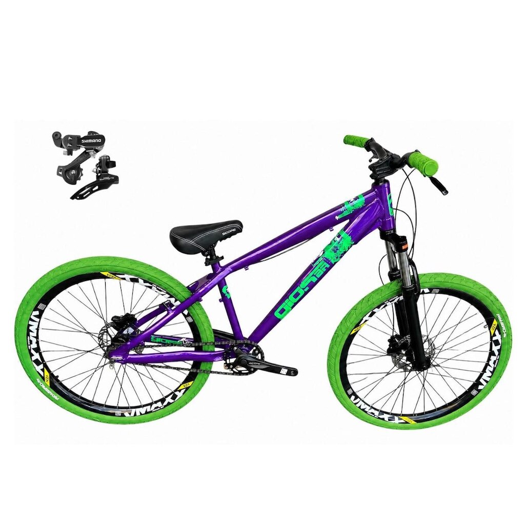 Bicicleta Aro 26 GIOS 4Trix Câmbios Shimano Freio a Disco Aro Vmaxx 21v Freeride DH Pneu Flame