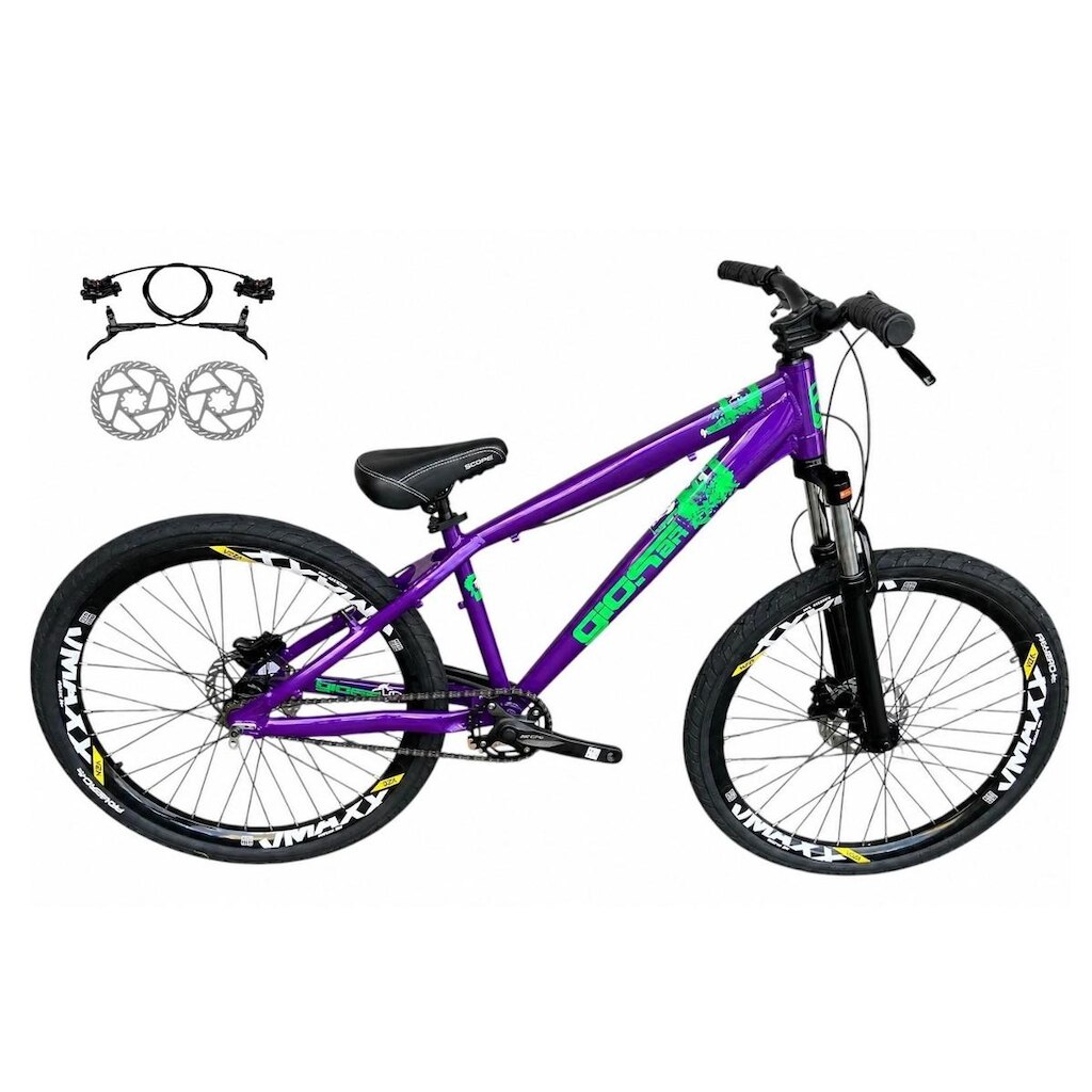 Bicicleta Aro 26 GIOS 4Trix Freio Hidráulico Freeride Rodas Vmaxx 21v Garfo Suspensão Pneu Flame