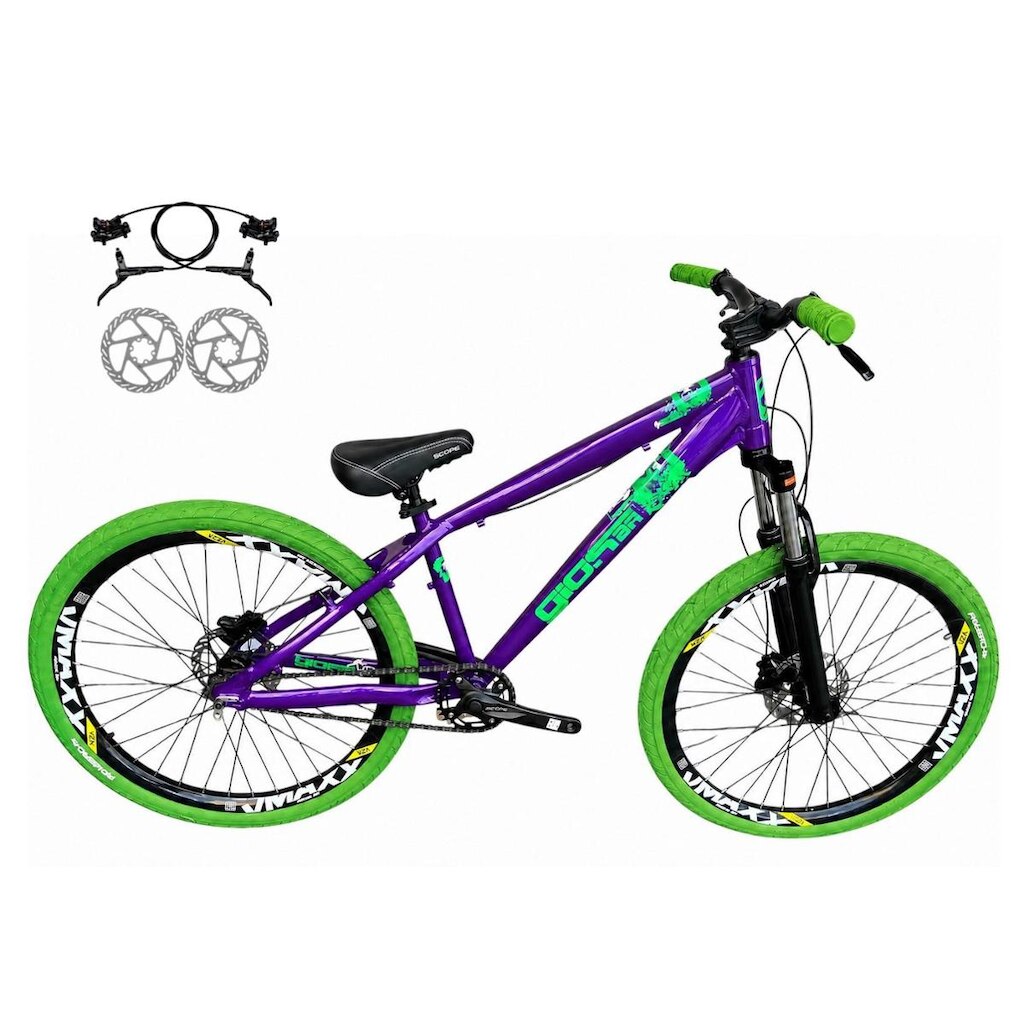 Bicicleta Aro 26 GIOS 4Trix Freio Hidráulico Rodas Vmaxx Freeride 21v Garfo Suspensão Pneu Flame