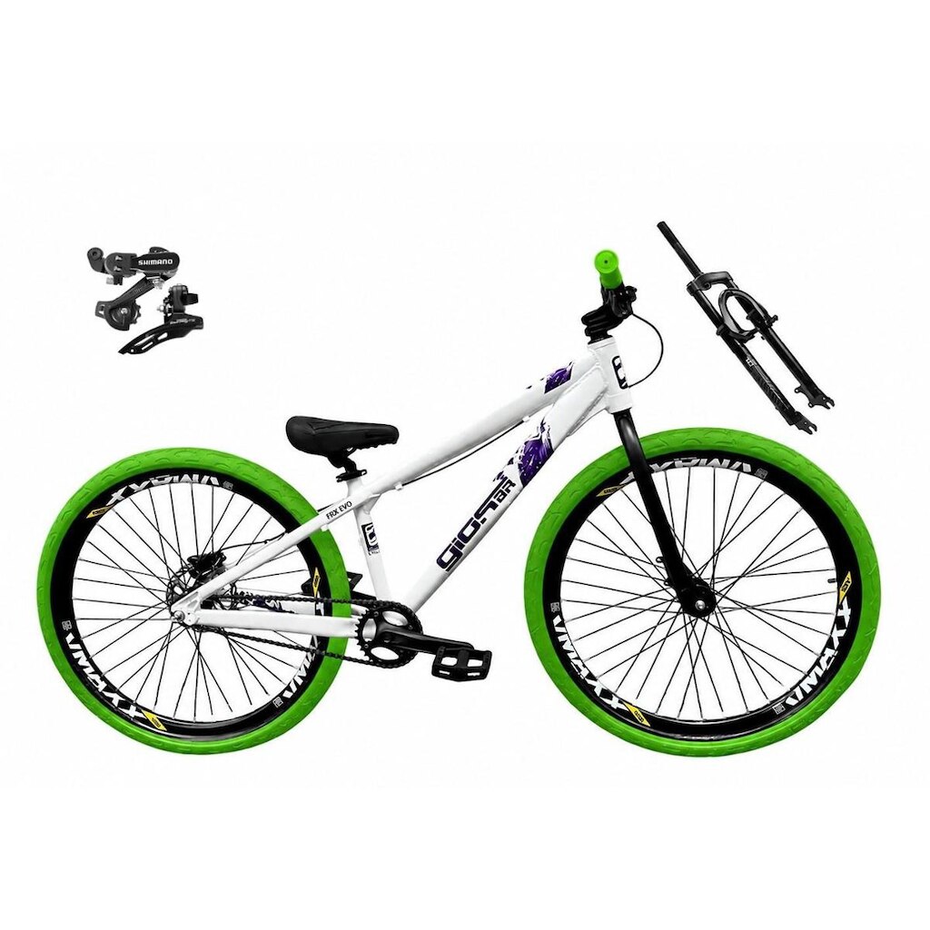Bicicleta Aro 26 GIOS Frx-Evo Câmbios Shimano Freio a Disco Aro Vmaxx 21v Freeride DH Pneu Flame