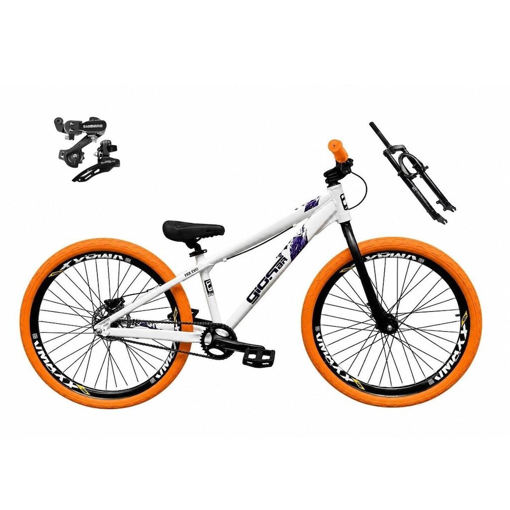 Bicicleta Aro 26 GIOS Frx-Evo Câmbios Shimano Freio a Disco Aro Vmaxx 21v Freeride DH Pneu Flame