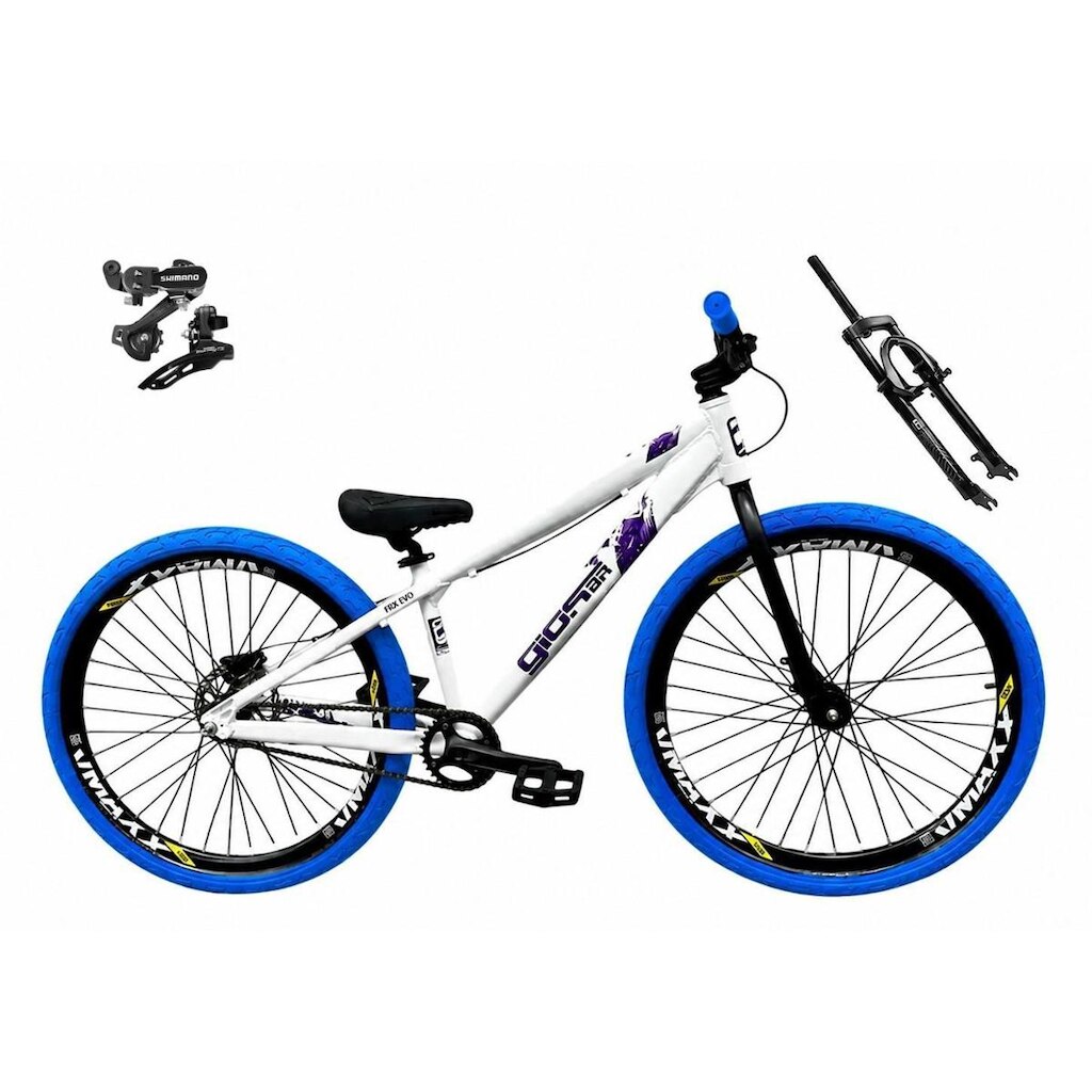 Bicicleta Aro 26 GIOS Frx-Evo Câmbios Shimano Freio a Disco Aro Vmaxx 21v Freeride DH Pneu Flame