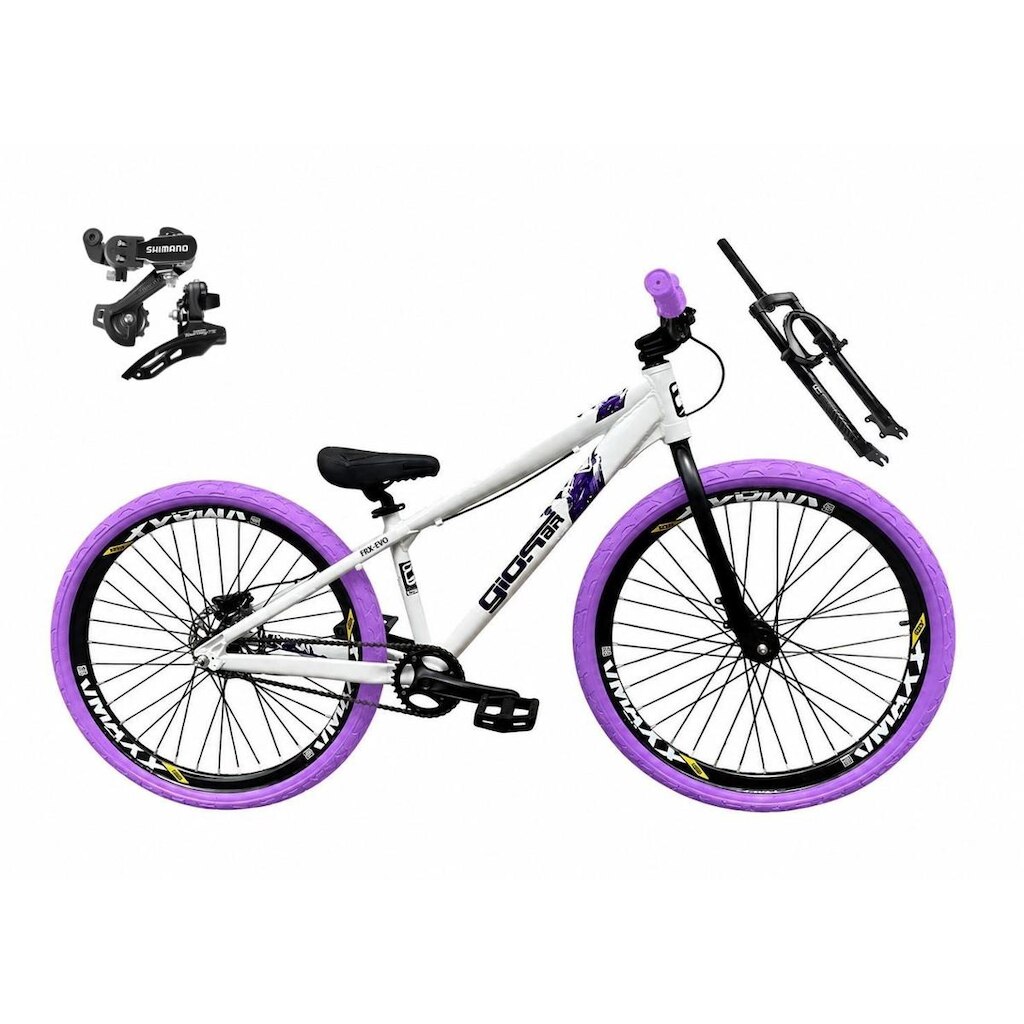 Bicicleta Aro 26 GIOS Frx-Evo Câmbios Shimano Freio a Disco Aro Vmaxx 21v Freeride DH Pneu Flame