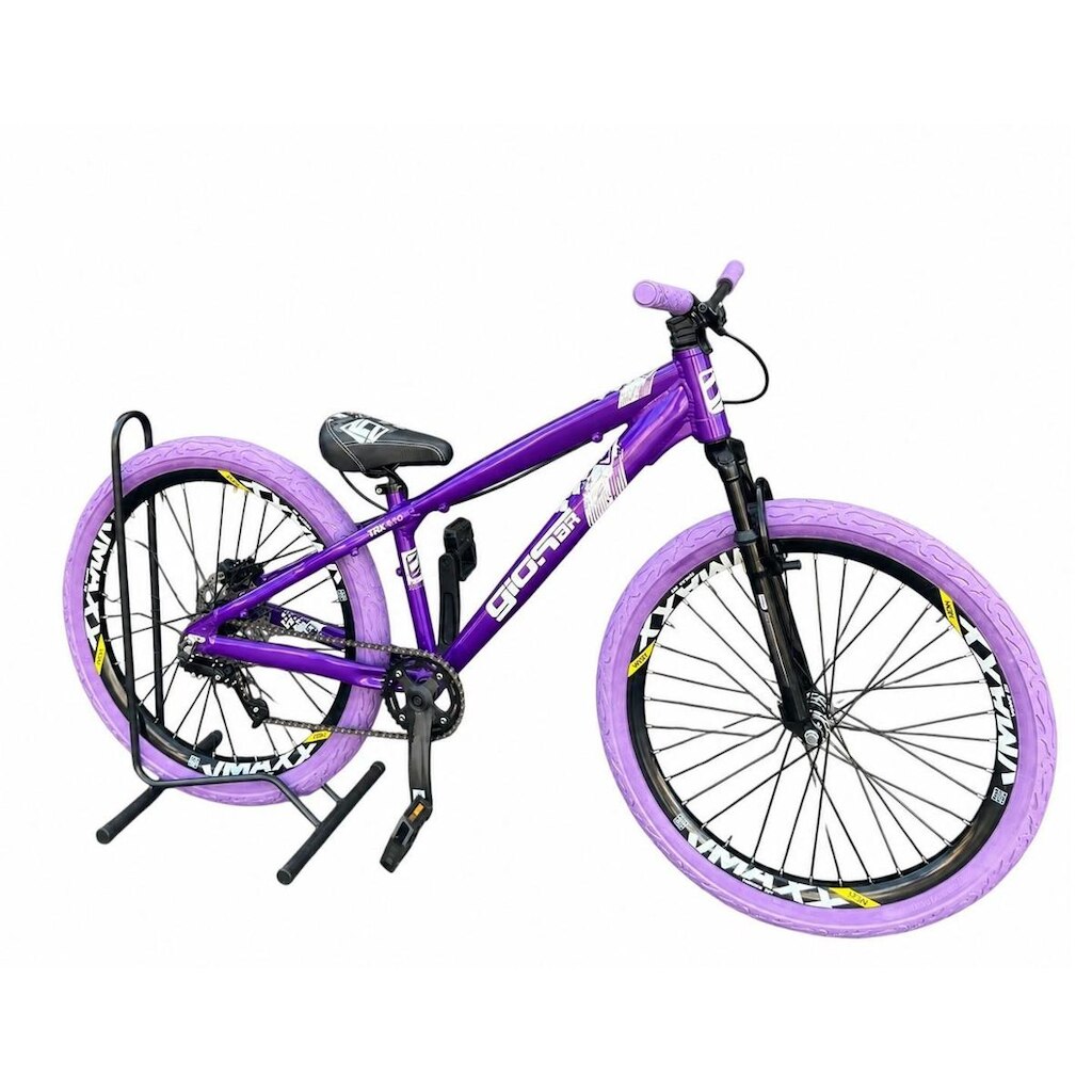 Bicicleta Aro 26 GIOS Frx-Evo Freeride Aro Vmaxx Freio a Disco 21v DH Garfo Suspensão Pneu Flame