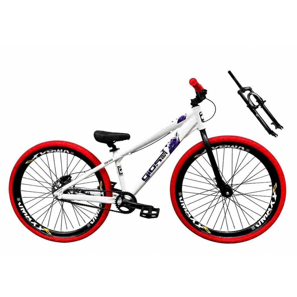 Bicicleta Aro 26 GIOS Frx-Evo Freeride Aro Vmaxx Freio a Disco 21v DH Garfo Suspensão Pneu Flame