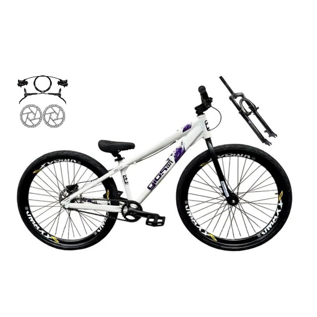 Bicicleta Aro 26 GIOS Frx-Evo Freio Hidráulico 21v Freeride Rodas Vmaxx Garfo Suspensão Pneu Flame