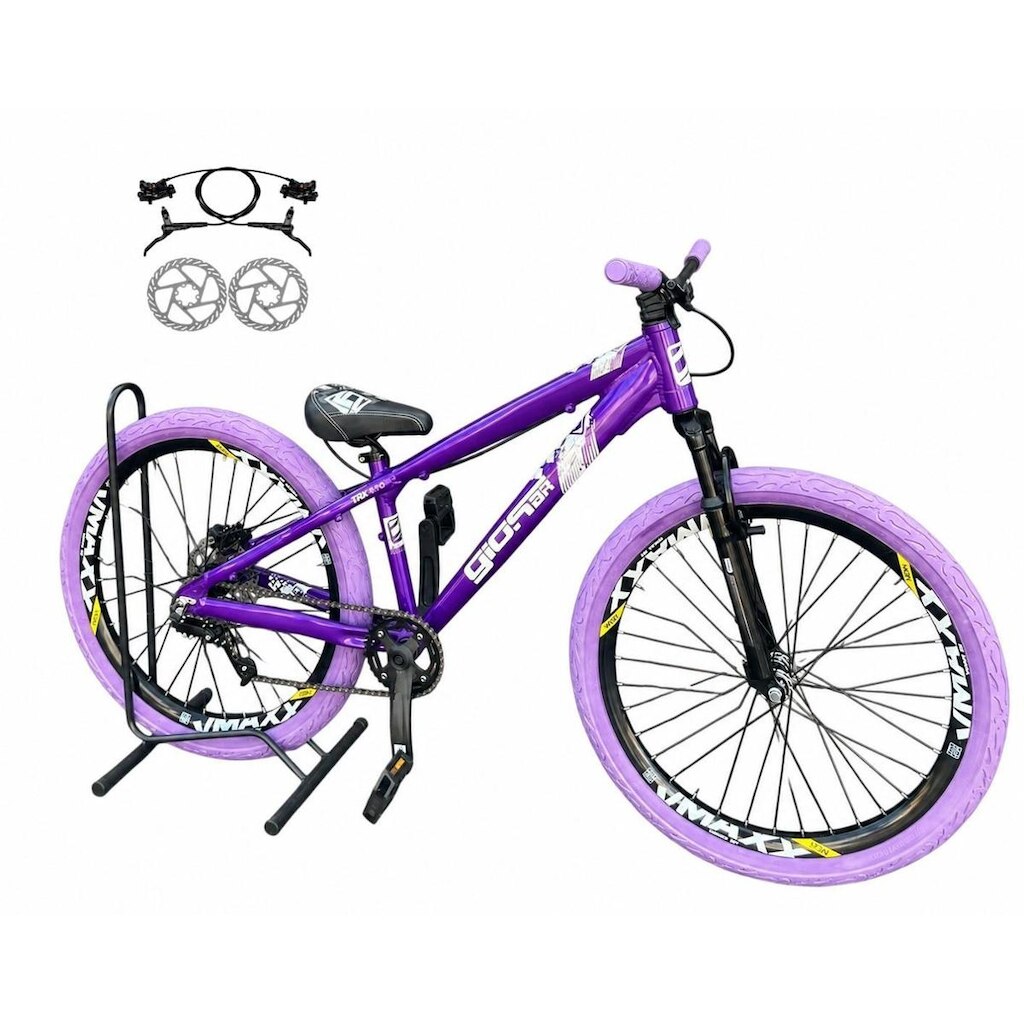 Bicicleta Aro 26 GIOS Frx-Evo Freio Hidráulico Rodas Vmaxx Freeride 21v Garfo Suspensão Pneu Flame