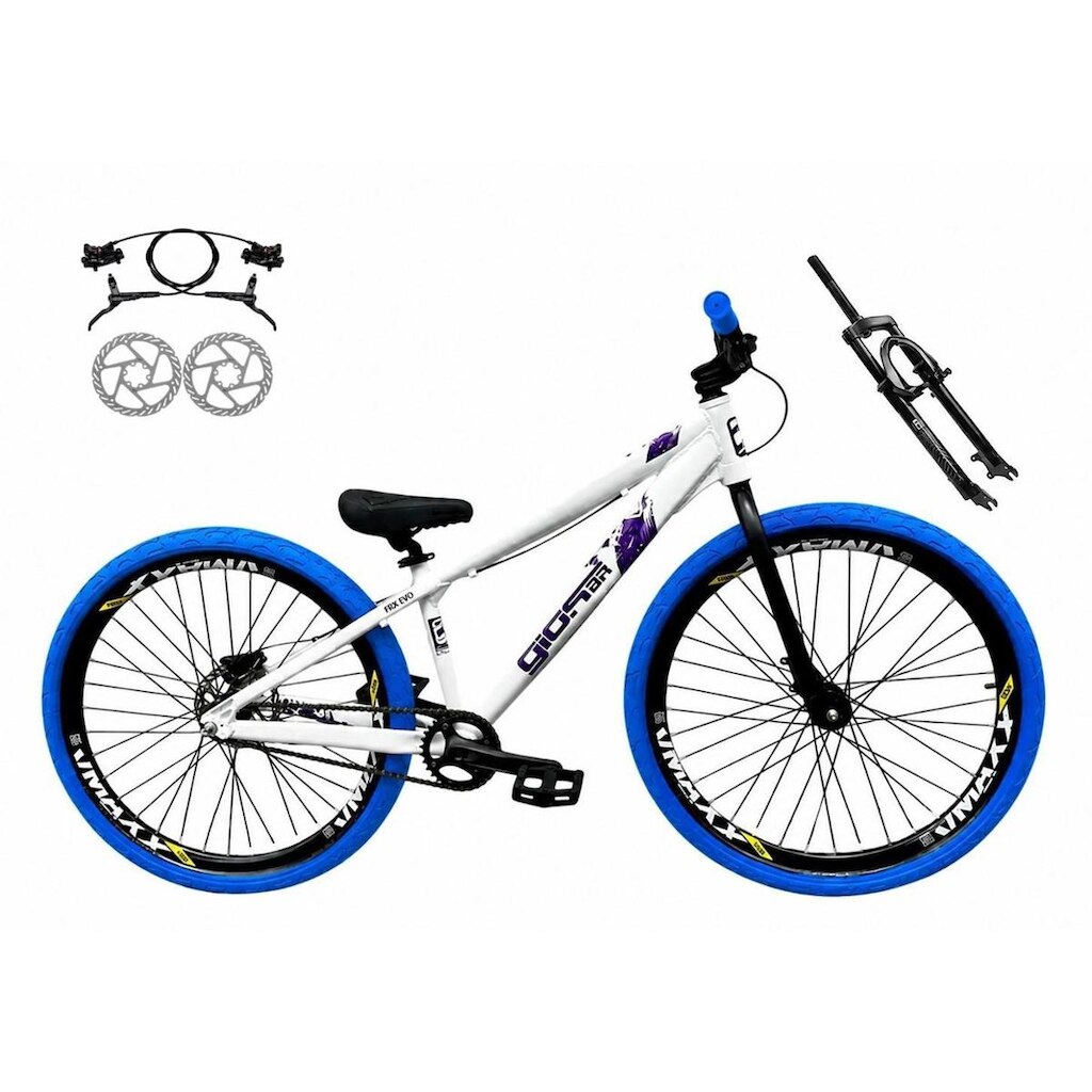 Bicicleta Aro 26 GIOS Frx-Evo Freio Hidráulico Rodas Vmaxx Freeride 21v Garfo Suspensão Pneu Flame