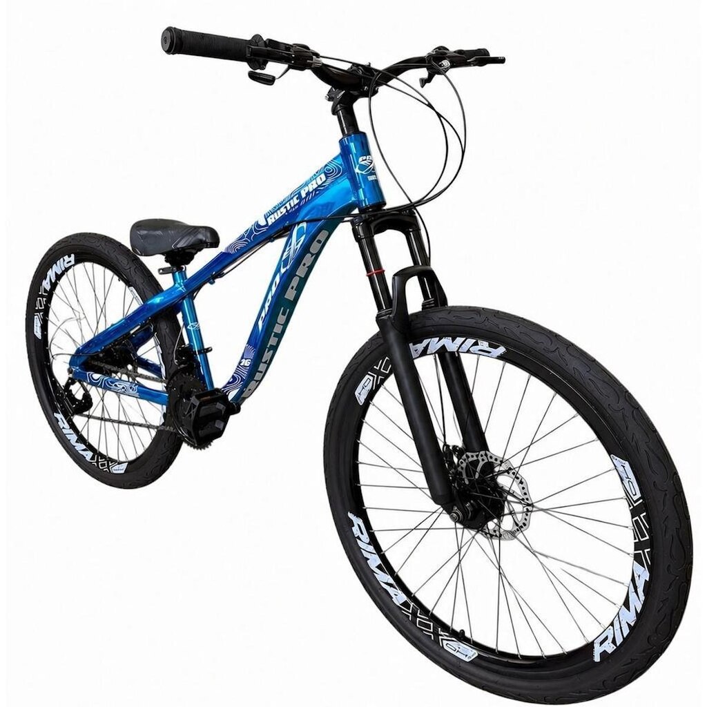 Bicicleta Aro 26 PRO-X Rustic PRO Freeride 21v Aro Vmaxx Freio a Disco Pneu Preto Flame