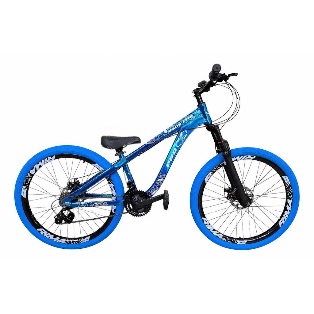 Bicicleta Aro 26 PRO-X Rustic PRO Freeride Aro Vmaxx 21v Freio a Disco Pneu Preto Flame