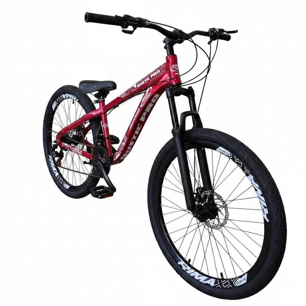 Bicicleta Aro 26 PRO-X Rustic PRO Freeride Aro Vmaxx Freio a Disco 21v Pneu Preto Flame