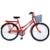 Bicicleta Aro 26 Rolamentada Urbana Retro C/ Cestinha Rodas  Aluminio Aero Reforçado - Laranja