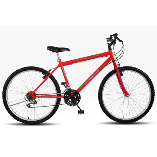 Bicicleta Aro 26 South 18 marchas Freio V-brake Vermelho Netshoes