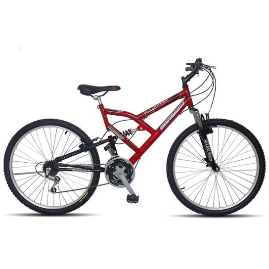 Bicicleta South Bike Full Aro 26 Full Suspensão 18 Marchas - Vermelho