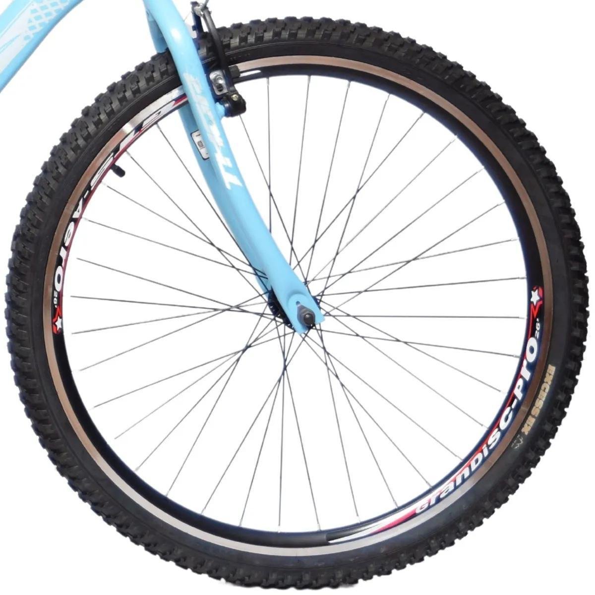 Bicicleta Aro 26 Thor 21 Velocidades Freios V-Brake - Azul Claro