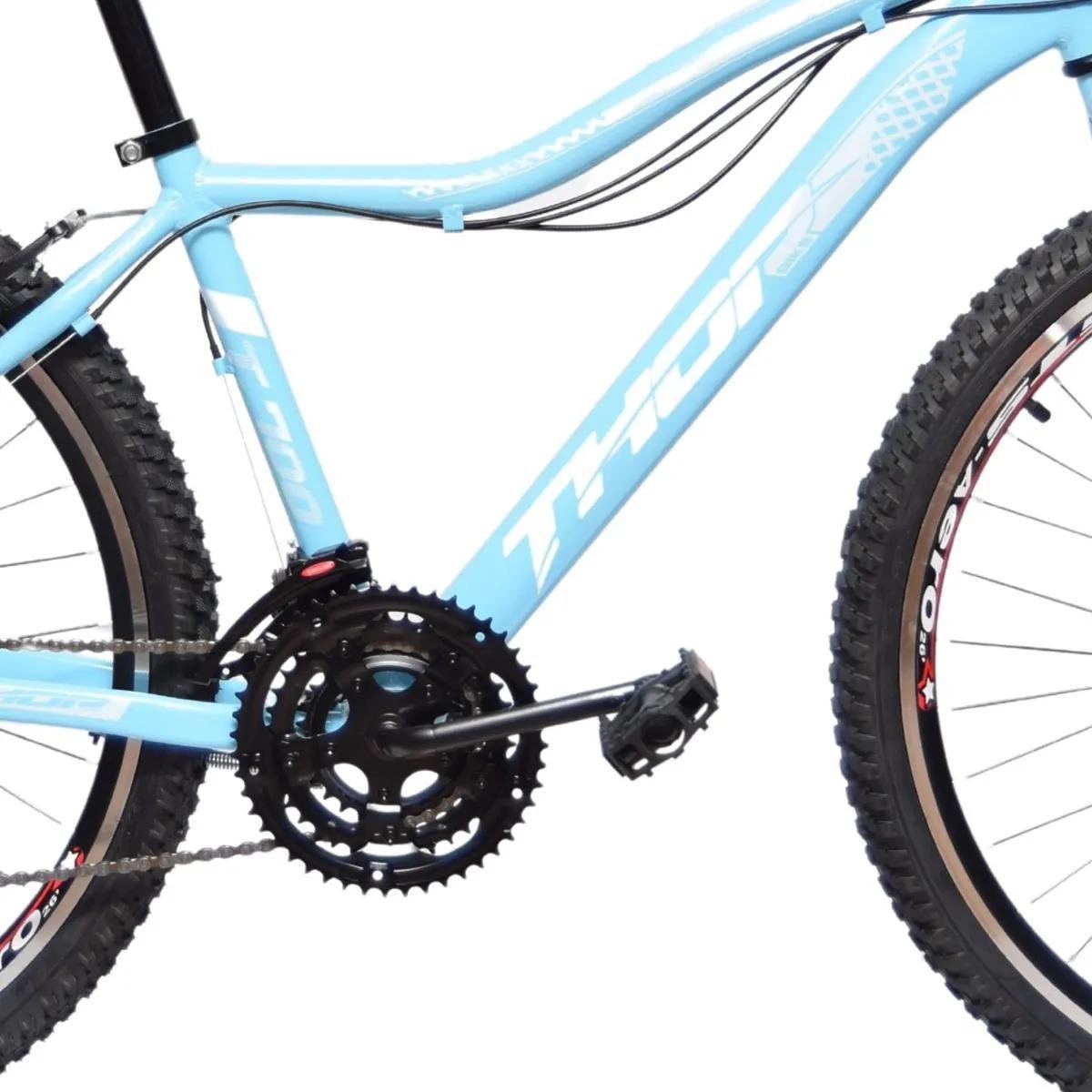 Bicicleta Aro 26 Thor 21 Velocidades Freios V-Brake - Azul Claro