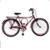 Bicicleta Aro 26 Urbana Barra Terra Forte Circular Rolamento Freio V Brake Rodas Aluminio Aero - Vermelho