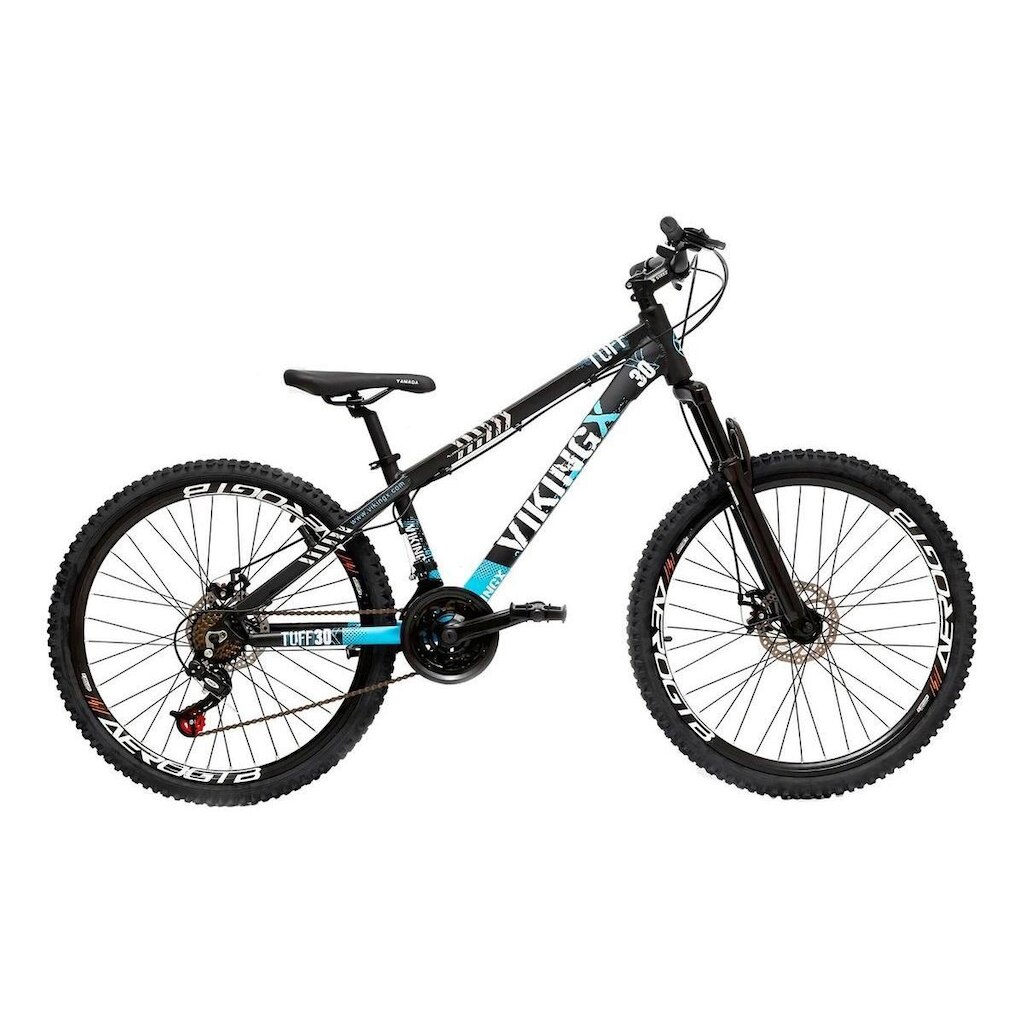 Bicicleta Aro 26 Vikingx Tuff 21v Alumínio Câmbio Shimano Freio a Disco Aros Vmaxx MTB