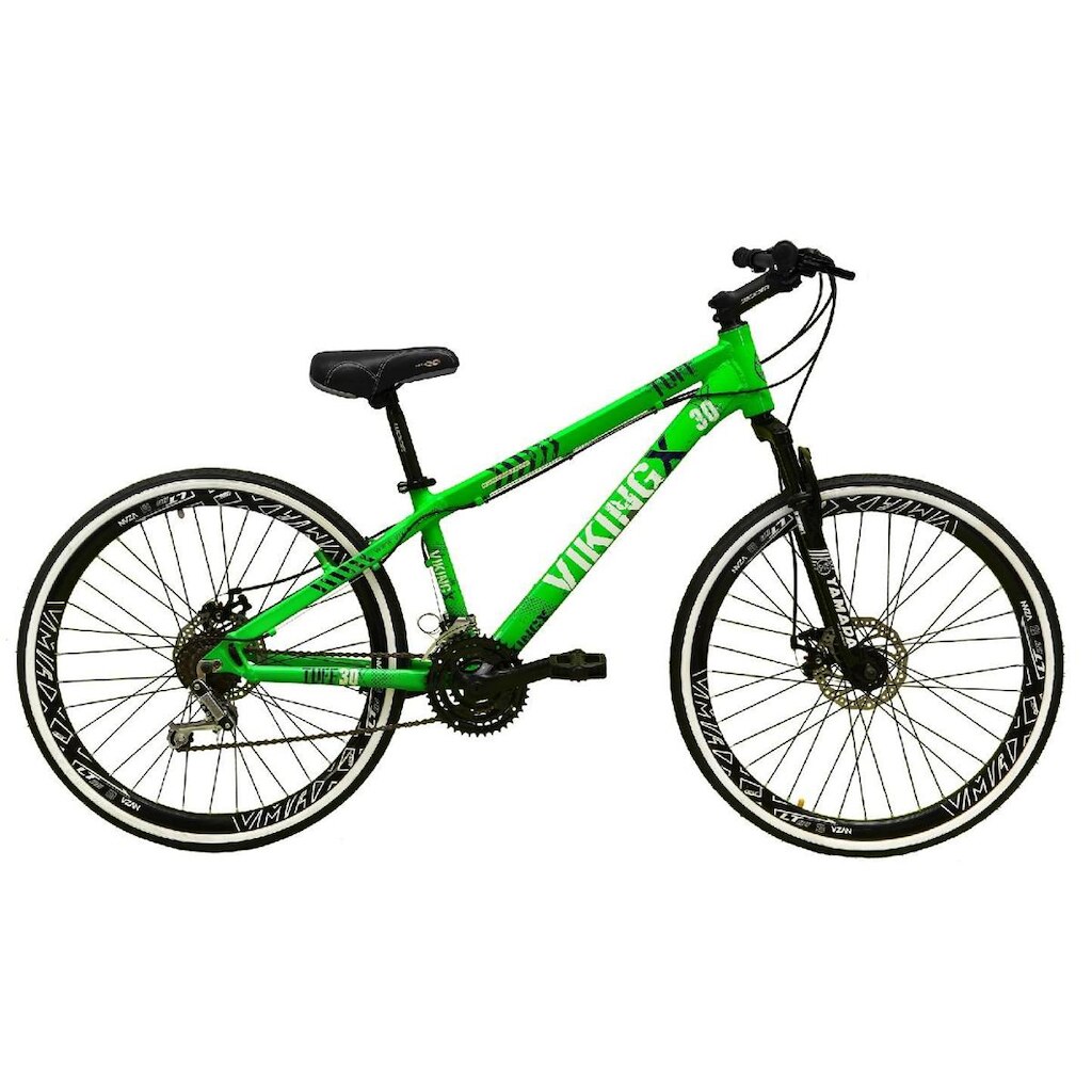 Bicicleta Aro 26 Vikingx Tuff 21v Alumínio Freeride Aros Vmaxx Pretos Freio a Disco Hidráulicos