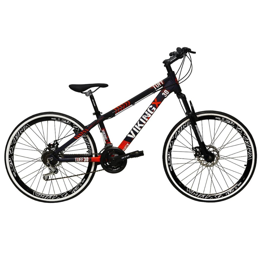 Bicicleta Aro 26 Vikingx Tuff 21v Alumínio Freio a Disco Suspensão Aros Vmaxx