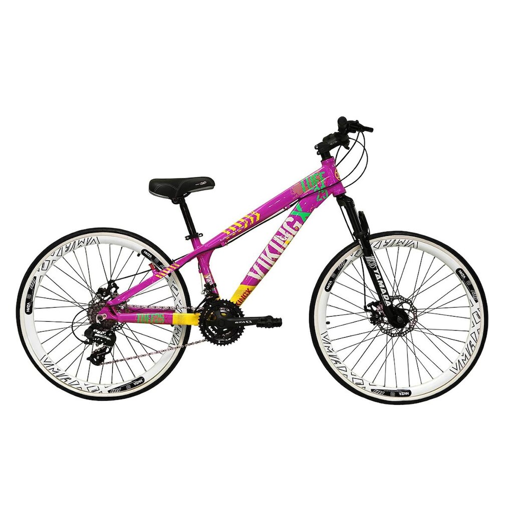Bicicleta Aro 26 Vikingx Tuff  21v Alumínio Freio Hidráulico a Disco Aros Vmaxx Branco