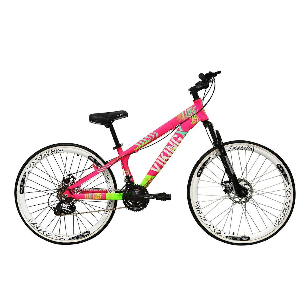 Bicicleta Aro 26 Vikingx Tuff  21v Alumínio Freio Hidráulico a Disco Aros Vmaxx Branco