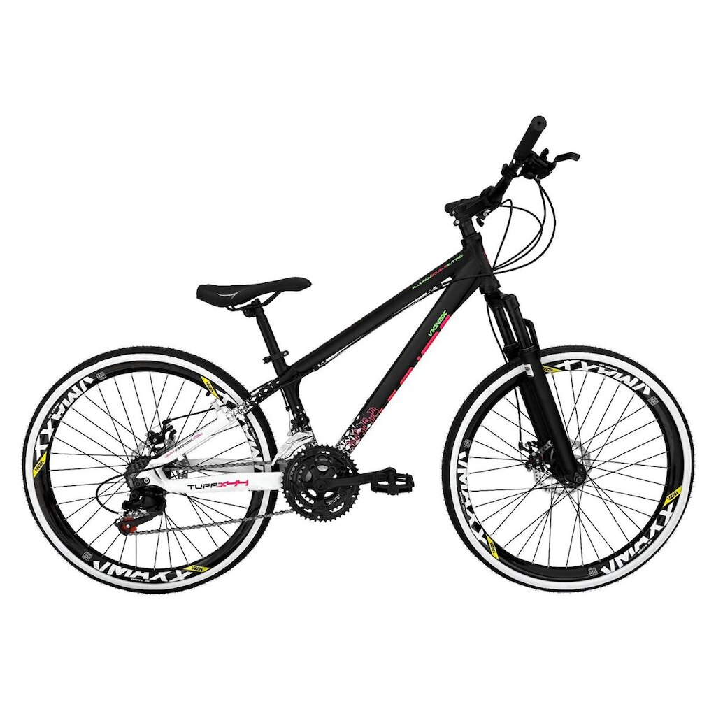 Bicicleta Aro 26 Vikingx Tuff 21v Alumínio X44 Freeride DH Aros Vmaxx Freio a Disco