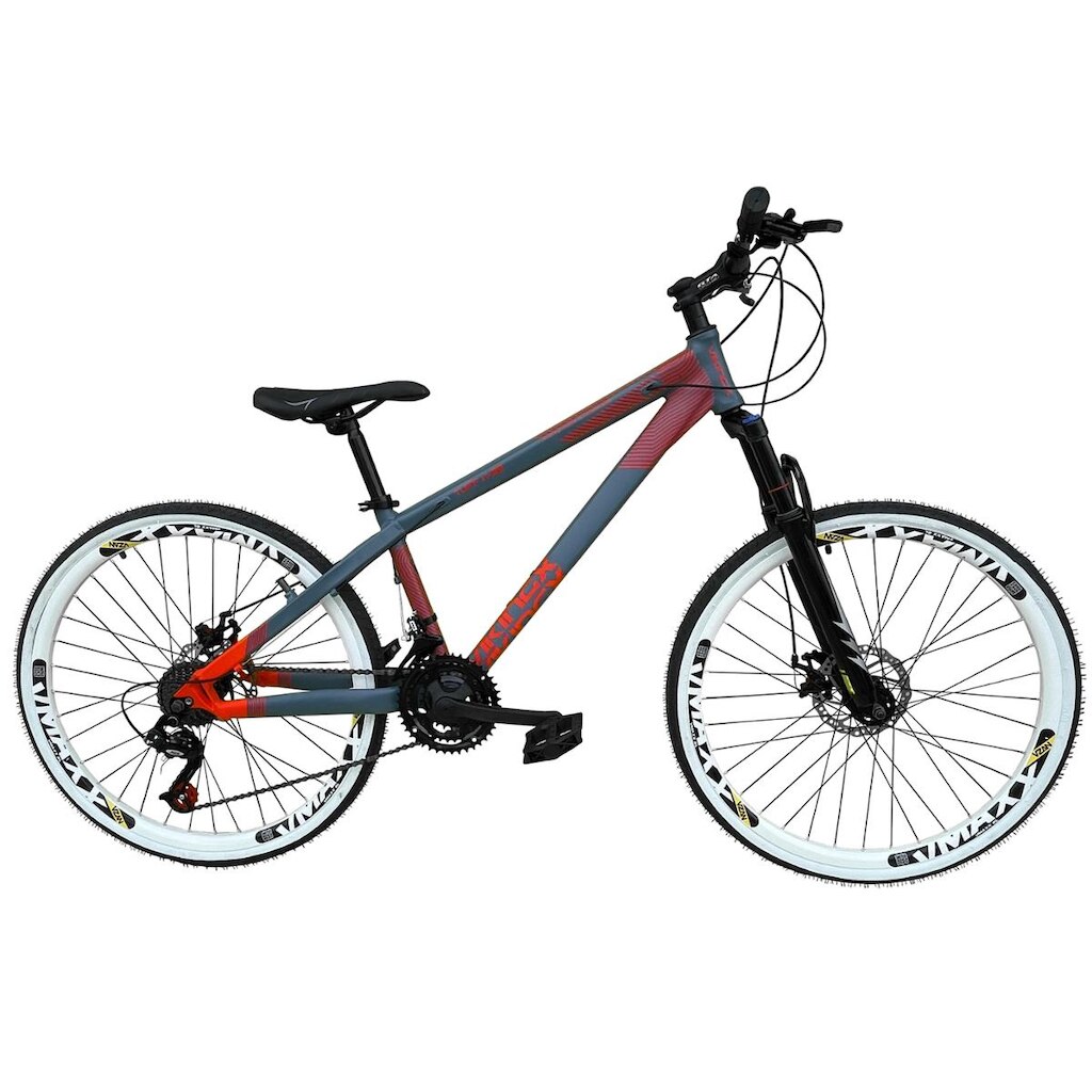 Bicicleta Aro 26 Vikingx Tuff X35 Alumínio 21v Downhill Freeride Aros Vmaxx Freio a Disco Hidráulico