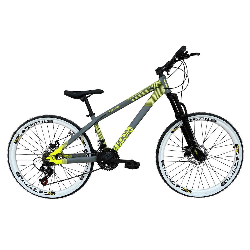 Bicicleta Aro 26 Vikingx Tuff X35 Alumínio 21v Freeride Câmbios Shimano Freio a Disco Rodas Vmaxx