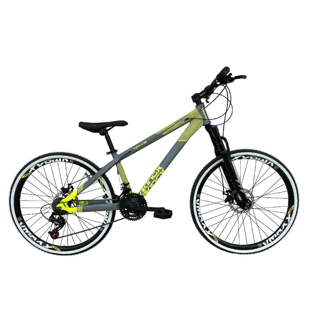 Bicicleta Aro 26 Vikingx Tuff X35 Alumínio 21v Freeride Freio a Disco Cabeamento Interno Aros Vmaxx