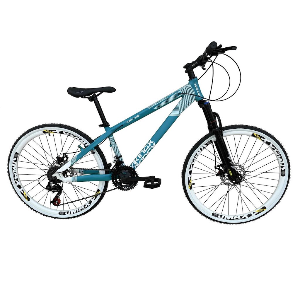 Bicicleta Aro 26 Vikingx Tuff X35 Alumínio Freeride 21v Câmbios Shimano Freio a Disco Rodas Vmaxx