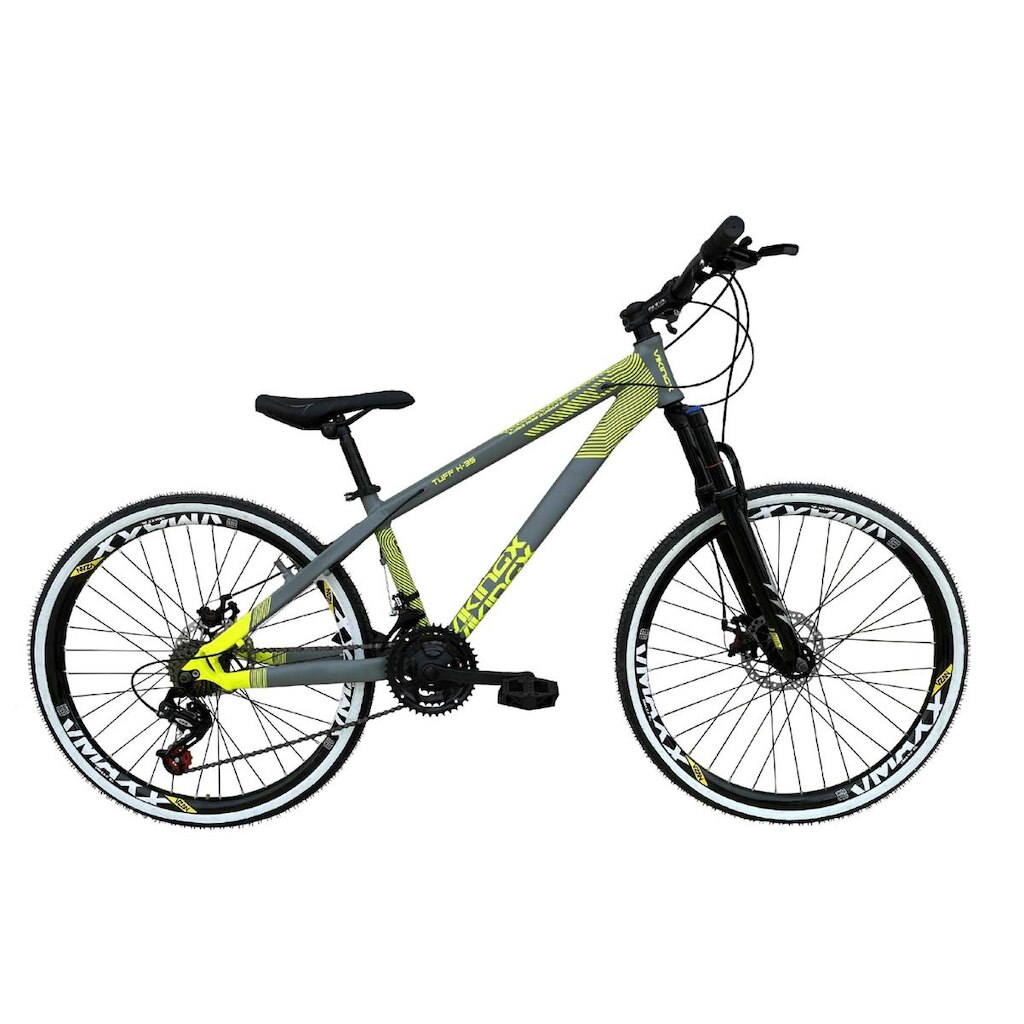 Bicicleta Aro 26 Vikingx Tuff X35 Alumínio Freeride 21v Freio a Disco Cabeamento Interno Aros Vmaxx