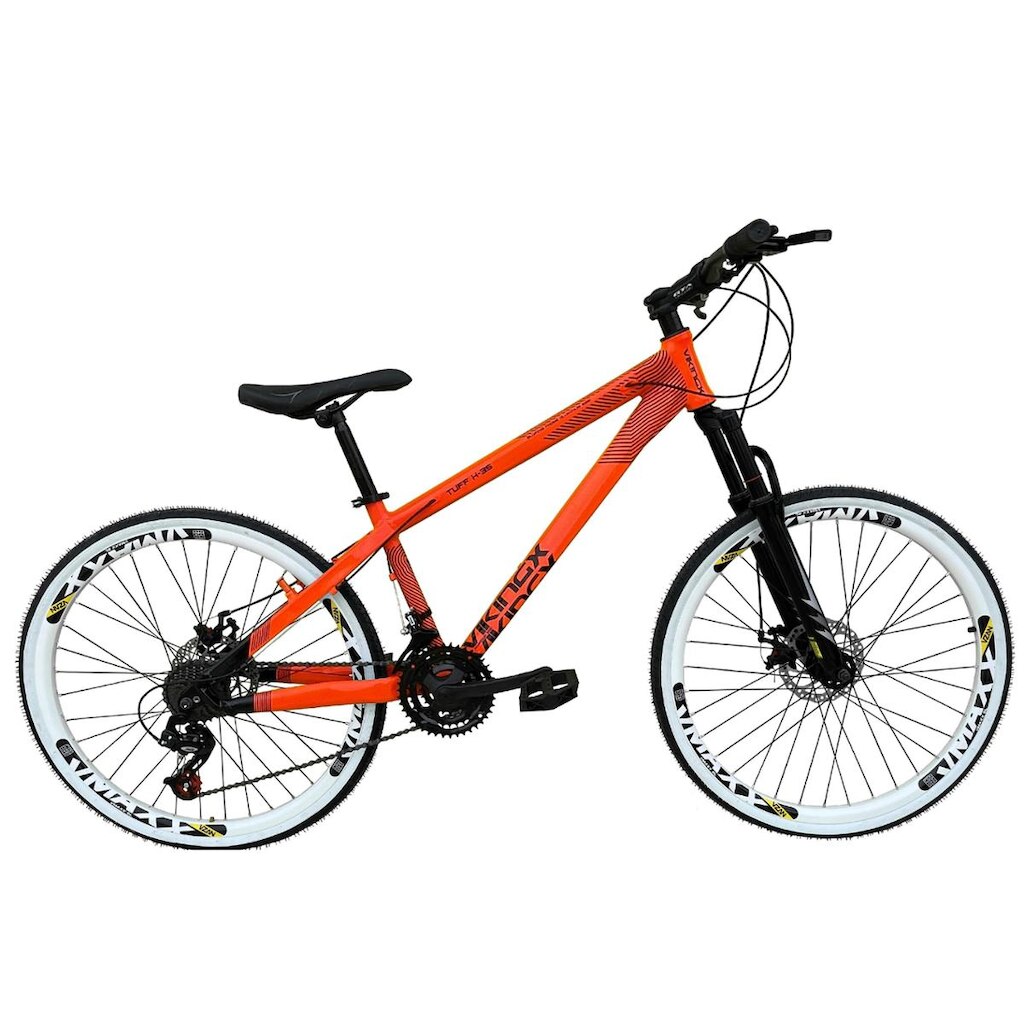 Bicicleta Aro 26 Vikingx Tuff X35 Alumínio Freeride 21v Freio a Disco Cabeamento Interno Aros Vmaxx