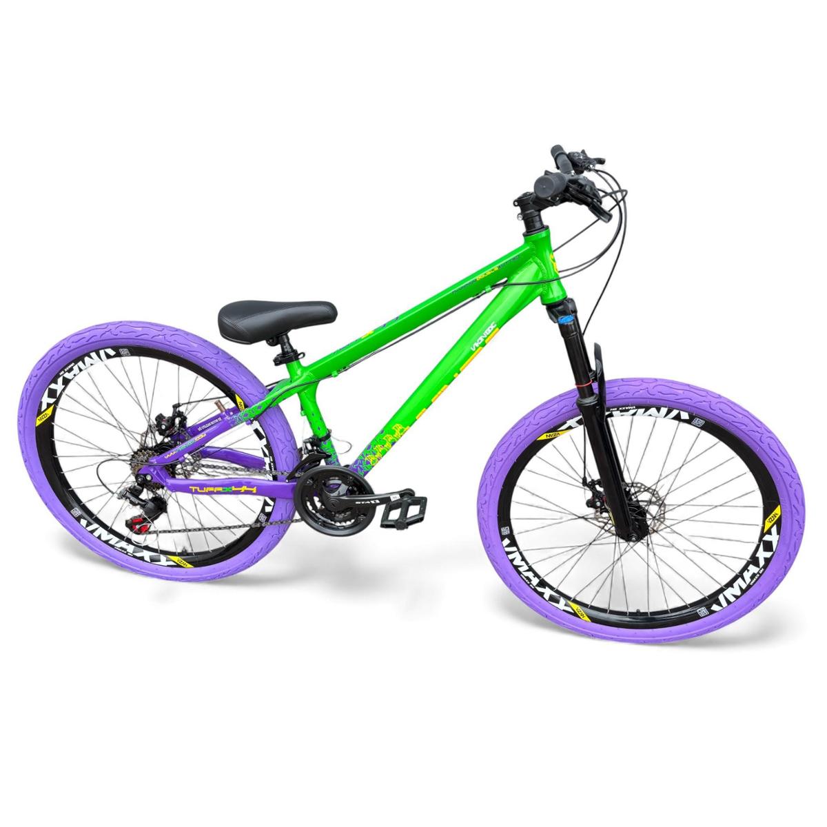 Bicicleta Vikingx Tuff 44 Disc M Aro 26 Susp. Dianteira 21 Marchas - Verde
