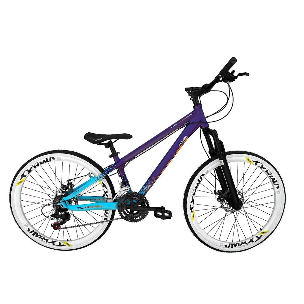 Bicicleta Aro 26 Vikingx Tuff X44 Alumínio 21v Freeride DH Rodas Vmaxx Freio a Disco